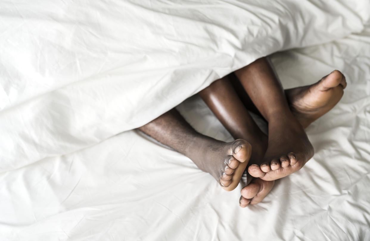 Feet in bed, to demonstrate being after sex. (Getty Images)