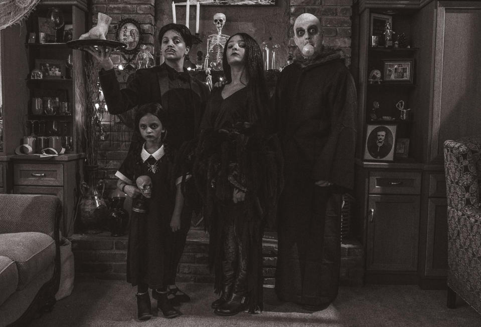 The Deli family dressed as the Adams family on TODAY (Courtesy of the Deli family)