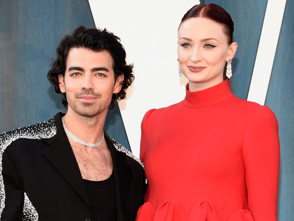 Joe Jonas and Sophie Turner at Vanity Fair's Oscars after-party in March 2022.