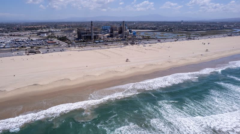 Site of possible $1.5 billion dollar water desalination plant in Huntington Beach, California