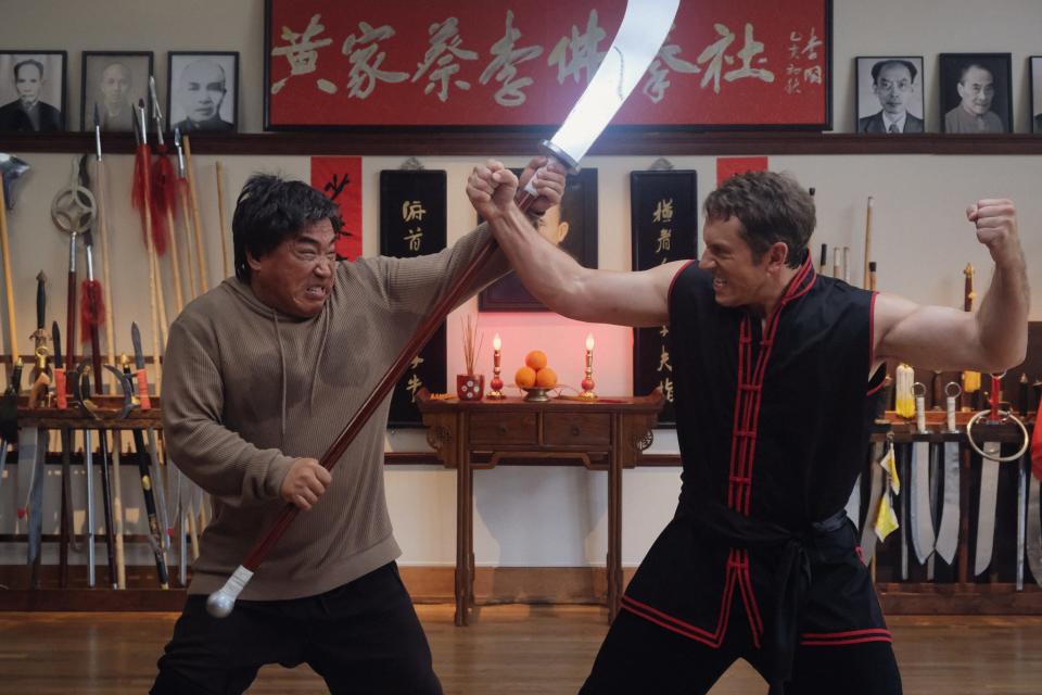 A deadbeat dad (Alain Uy), insurance scammer (Ron Yuan) and MMA coach (Mykel Shannon Jenkins) must avenge their kung fu master’s death, right after they call in sick to their day jobs in "The Paper Tigers."