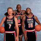 Michael Jordan was named to the 1992 OIympic Dream Team, along with fellow NBA legends Magic Johnson and Larry Bird. (Getty Images)