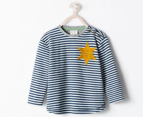 Zara's 'Sheriff' top has been likened to a 'Holocaust uniform'. <i>Photo: Zara</i>