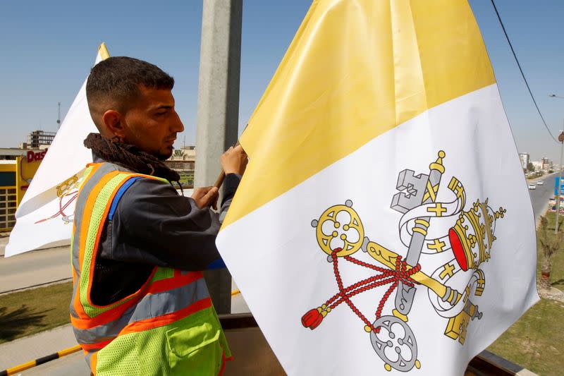 Preparations ahead of Pope Francis's planned visit in Najaf