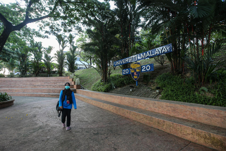 A general view of Universiti Malaya after the government announced the Movement Control Order, March 17, 2020. — Picture by Hari Anggara