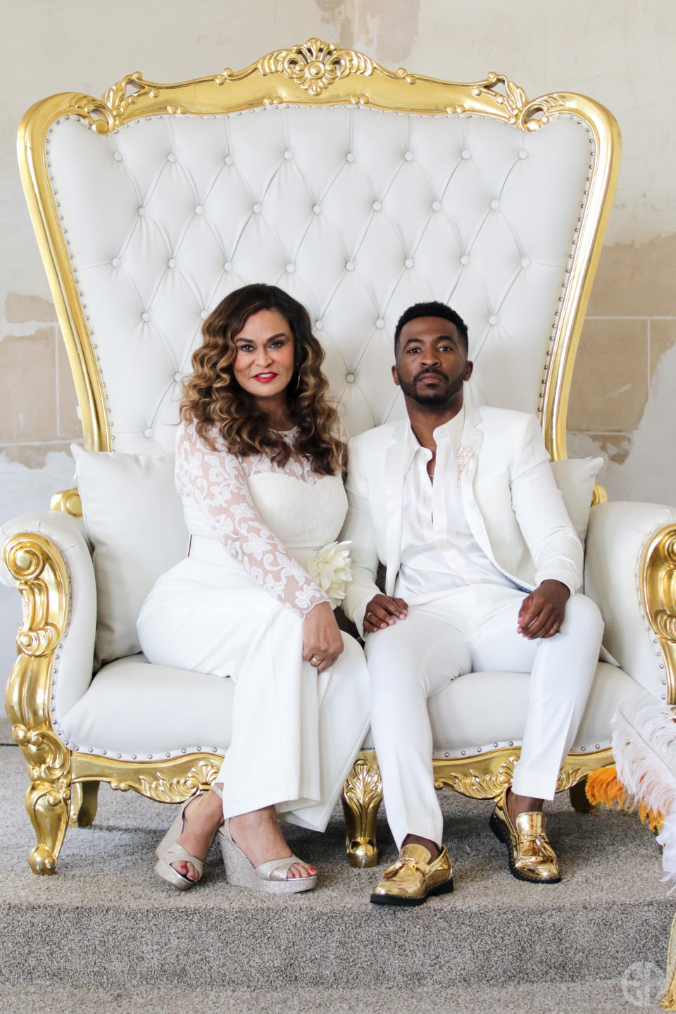 Tina Knowles-Lawson and Trell Thomas at the Black Excellence Brunch during the Essence Festival. (Photo: Anthony Whiting)