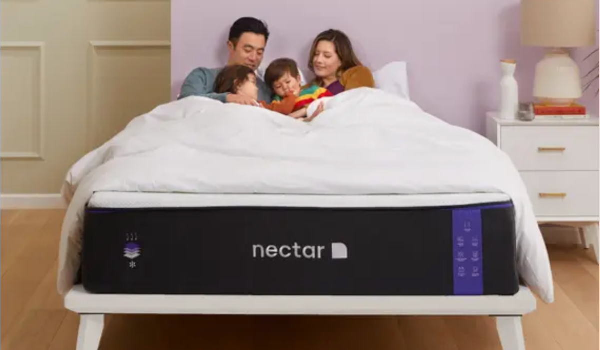 Family on a mattress