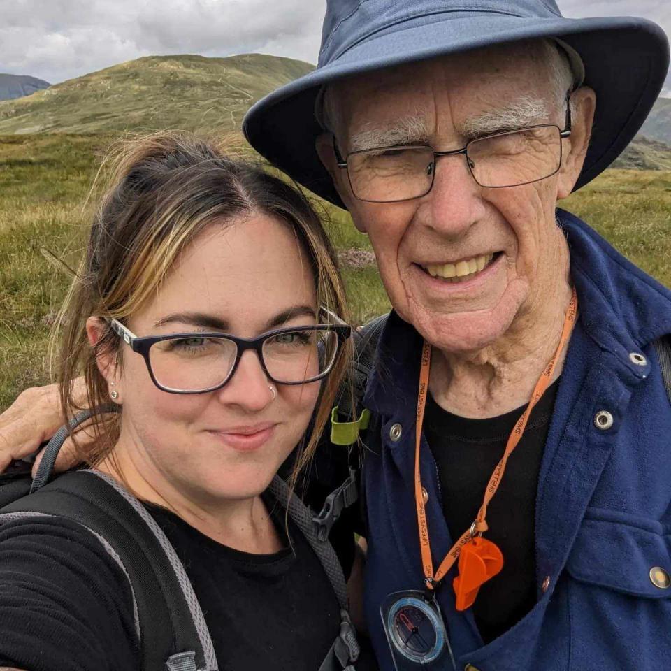 Fred Ward and his granddaughter Kathryn Mulville during a climb