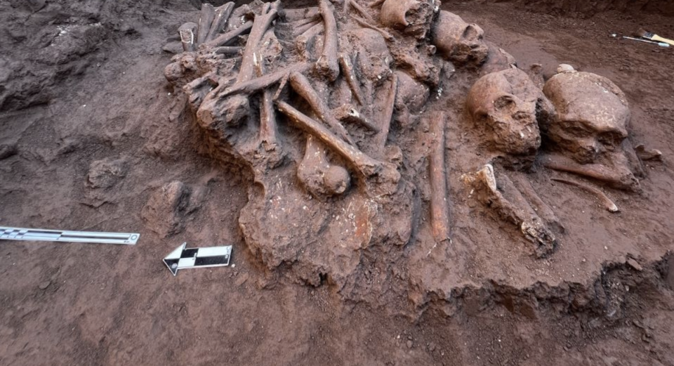 The remains found by INAH researchers.  / Credit: Claudia Servín Rosas, INAH