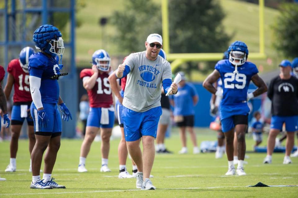 Offensive coordinator Liam Coen’s return to Kentucky was one of the factors that drew quarterback Devin Leary to the Wildcats in the transfer portal.