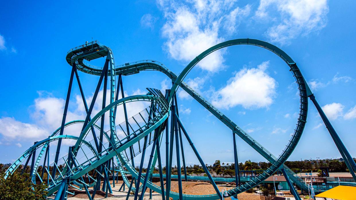 Emperor at SeaWorld San Diego in California will climb 153 feet before diving at 90 degrees with three inversions.
