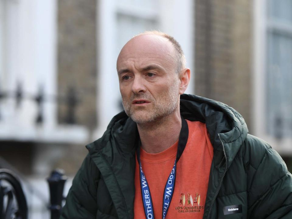 Chief Advisor to Prime Minister Boris Johnson, Dominic Cummings, arriving home on 24 May 2020 in London (Getty)