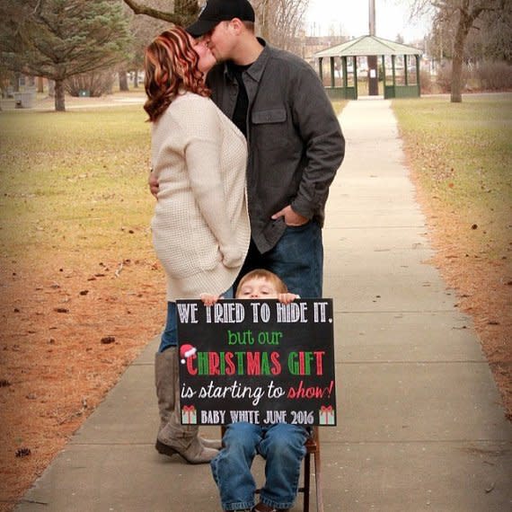 From baby bumps dressed in holiday lights to ugly-sweater parties, get inspired by these genius Christmas pregnancy announcement ideas submitted by happy parents-to-be.