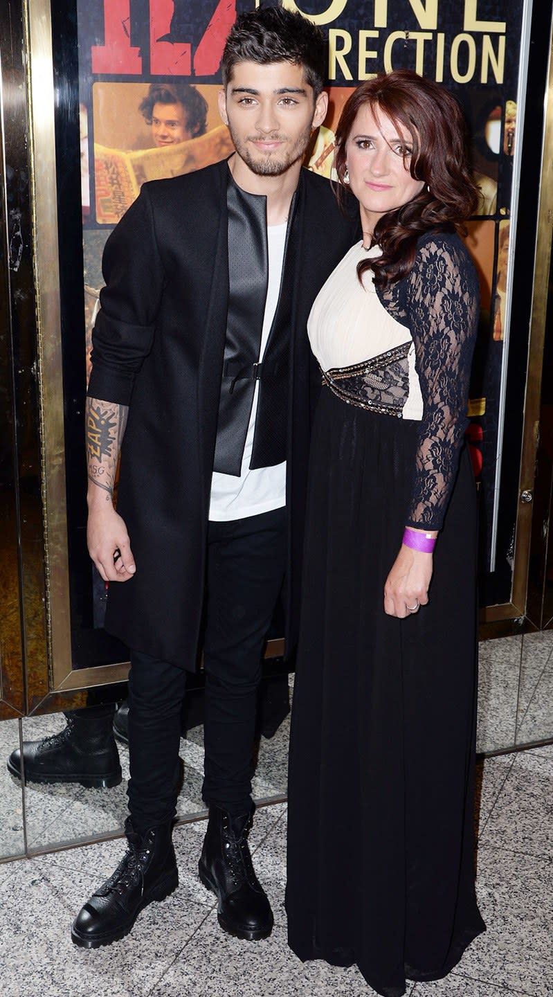 <h1 class="title">August 2013: At the premiere of <em>One Direction: This Is Us</em> with his mother, Trisha</h1> <cite class="credit">By Dave J. Hogan/Getty Images.</cite>