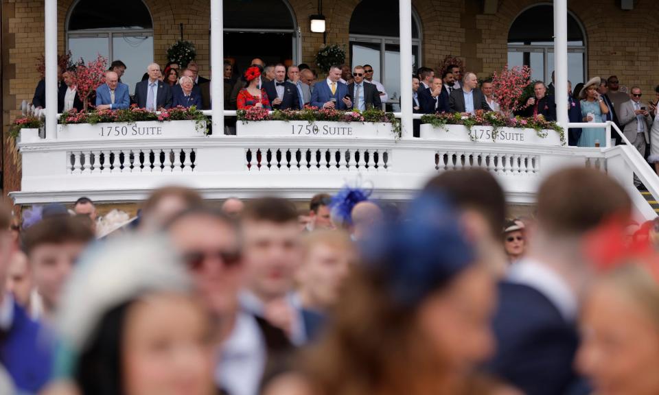 <span>Nevin Truesdale, the chief executive of the Jockey Club says “we’re definitely seeing a drop-off in ticket sales in our lower-priced ticket areas...but we’ve never sold more hospitality tickets”</span><span>Photograph: Tom Jenkins/The Guardian</span>
