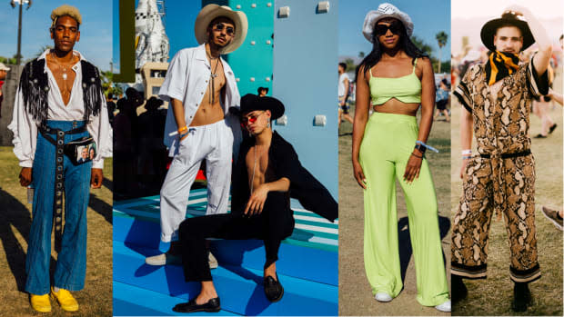 Yeehaw looks at Coachella 2019. Photos: Emily Malan/Fashionista (3); Mike Winkelmeyer/Getty Images