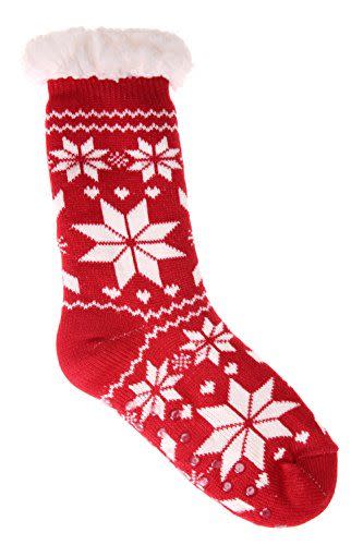 Virginia Tech Fuzzy Team Snowflake Sock