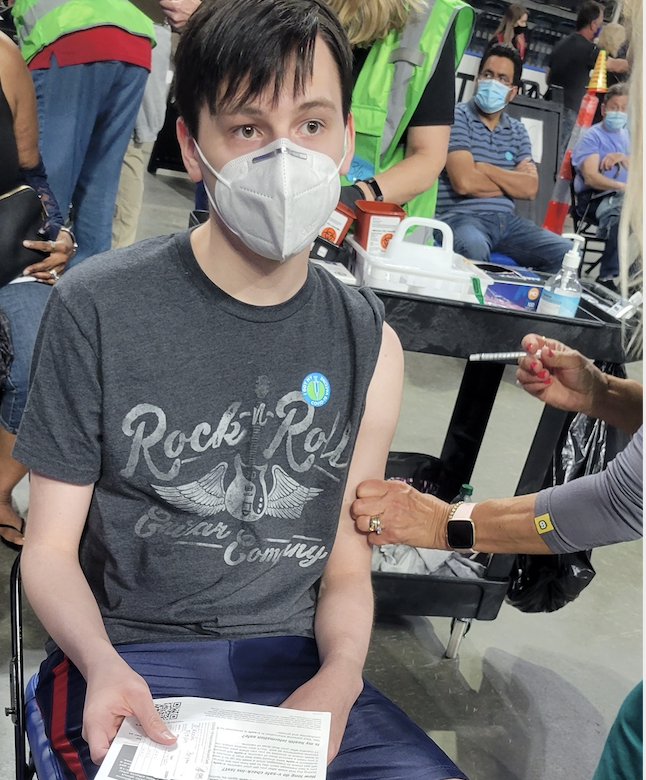 Bryan O'Keefe, 16, got his first COVID-19 vaccination last week. (Photo: Courtesy of Tom O'Keefe)