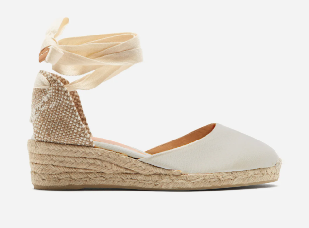 Castañer Carina 30 canvas & jute espadrille wedges. Image via Matches Fashion.