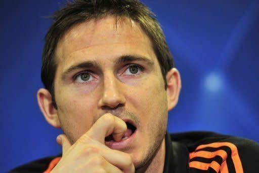 Chelsea's Frank Lampard at a press conference on April 17, ahead of his team's Champions League semi-final first leg against Barcelona on Wednesday. Chelsea believe they can stymie the jaw-dropping goalscoring exploits of Lionel Messi and pull off an unlikely upset against Barcelona