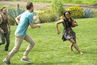 <p>Blake E., Jonathan, and Rachel Lindsay in ABC’s <i>The Bachelorette</i><br>(Photo: Michael Yada/ABC) </p>