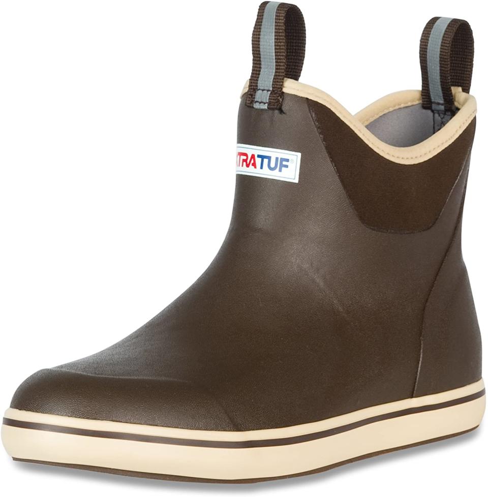 Xtratuf Men's 6-Inch Waterproof Ankle Deck Boot in brown