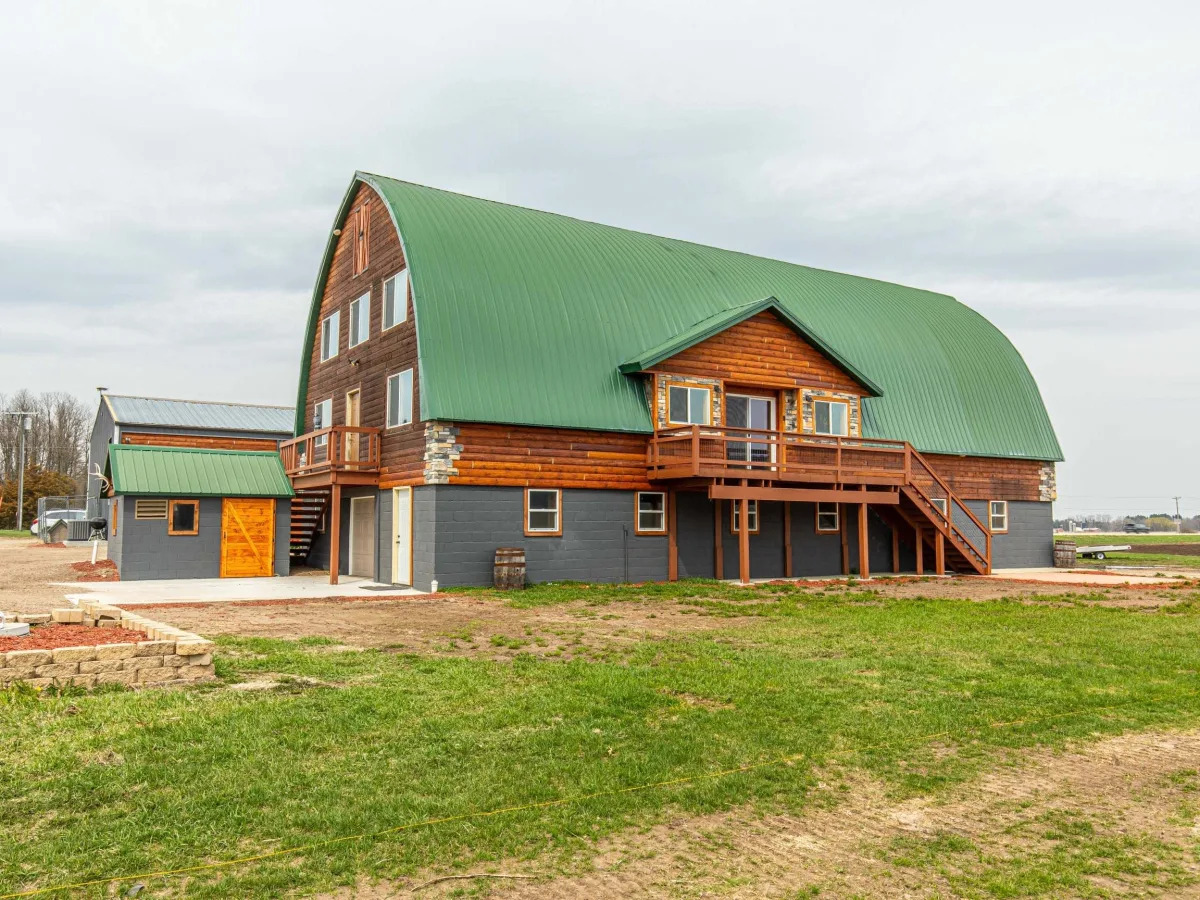 A Wisconsin property with a barn converted into a home and a man cave is on the ..