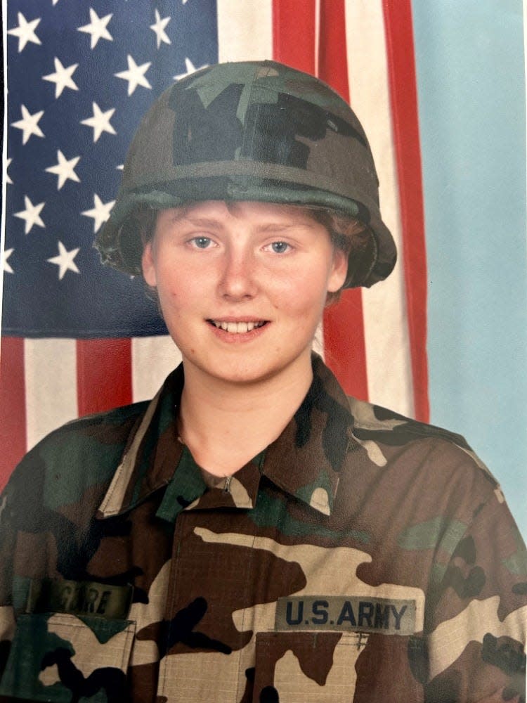 Mona McGuire started her Army career as a military police officer in Germany in 1988.