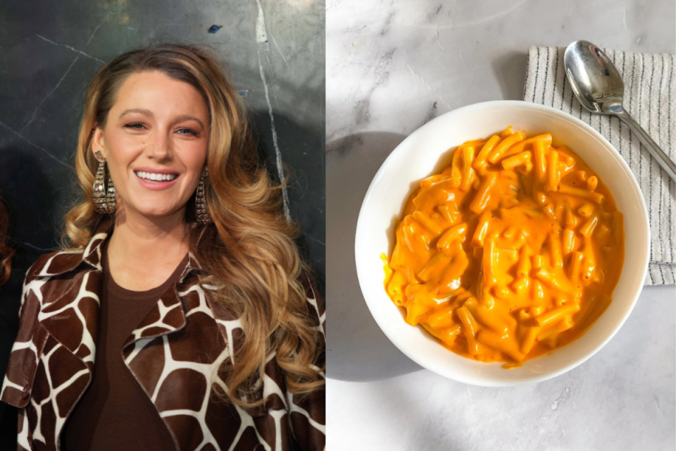 <p>IMAGO / ZUMA Wire / Jessica Wrubel</p><p>Lively, actress and member of the Swiftie squad, shocked us with her flavorful and ultra-indulgent boxed mac and cheese hack. Her secret? Add in three types of cheese and some whole milk. </p><p><strong>Get the recipe: </strong><strong><a href="https://www.yahoo.com/lifestyle/blake-livelys-famous-mac-cheese-003000322.html" data-ylk="slk:Blake Lively's Famous Mac and Cheese Recipe Starts with a Box;elm:context_link;itc:0;sec:content-canvas;outcm:mb_qualified_link;_E:mb_qualified_link;ct:story;" class="link  yahoo-link">Blake Lively's Famous Mac and Cheese Recipe Starts with a Box</a></strong></p>