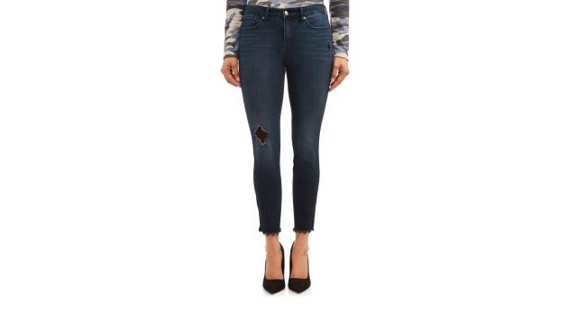 Sofia Jeans by Sofia Vergara Women's Rosa Curvy Ripped High-Rise Ankle Jeans