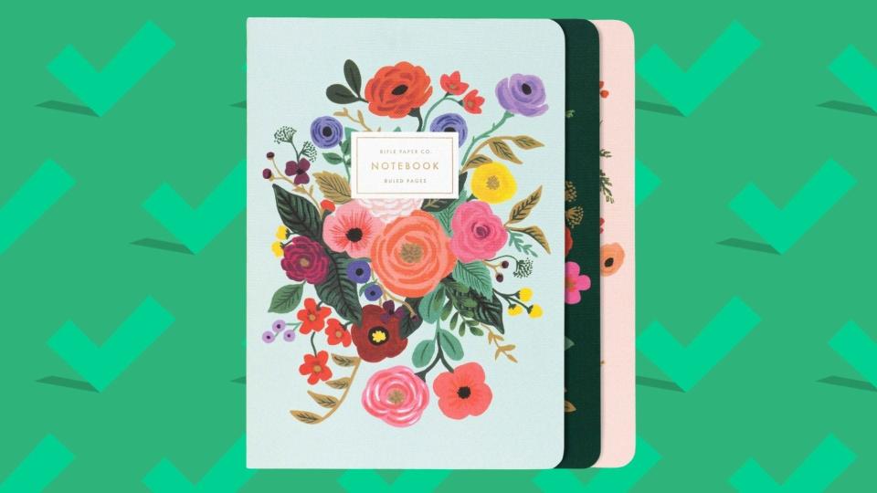 Best gifts for wives 2020: Rifle Paper Co. Stitched Notebook Set.