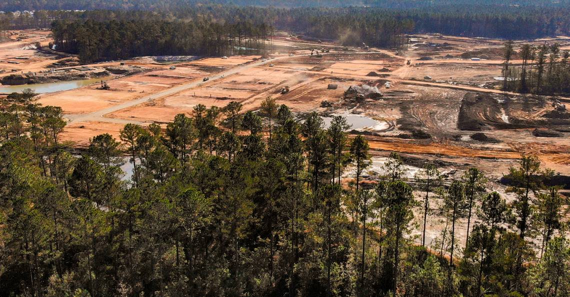 Taken on Nov. 30, 2021, land is cleared for the future development of Latitude Margaritaville Hilton Head located off U.S. 278 in Jasper County.
