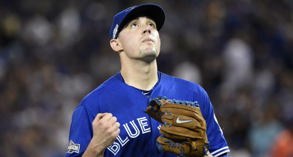 Aaron Sanchez keeps Blue Jays in ALCS with great Game 4 start. (AP)