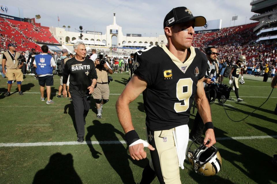 Brees has torn a ligament on his throwing hand that will rule him out for at least six weeks