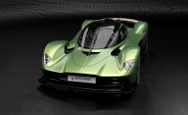 <p>The official images also show that the Valkyrie has evolved a considerable way from <a rel="nofollow noopener" href="https://www.caranddriver.com/news/a15100935/2018-aston-martin-red-bull-am-rb-001-revealed-news/" target="_blank" data-ylk="slk:the AM-RB 001 concept, which introduced the idea back in 2016;elm:context_link;itc:0;sec:content-canvas" class="link ">the AM-RB 001 concept, which introduced the idea back in 2016</a> with what seem to be production-spec headlights and far more elaborate aerodynamic surfacing.</p>