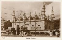 Mosque - Calcutta', circa 1900. The tipu Sultan Shahi Mosque, Kolkata, India. This building was built in 1832 by Prince Ghulam Mohammed (1795-1872), the youngest son of Tipu Sultan (1750-1799). [Bombay Photo Stores Ltd, Calcutta, circa 1900]. Artist: Unknown. (Photo by The Print Collector/Getty Images)