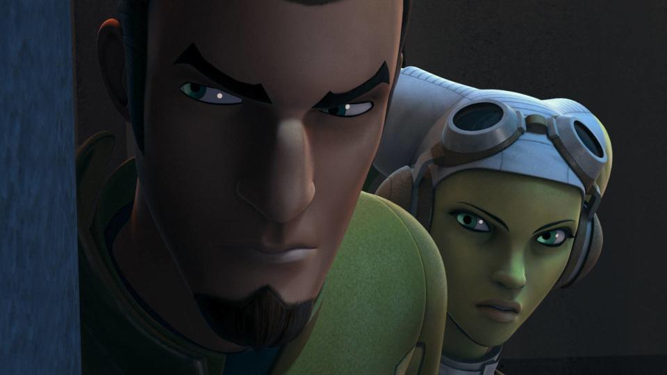 Kanan Jarrus and Hera Syndulla in Star Wars Rebels