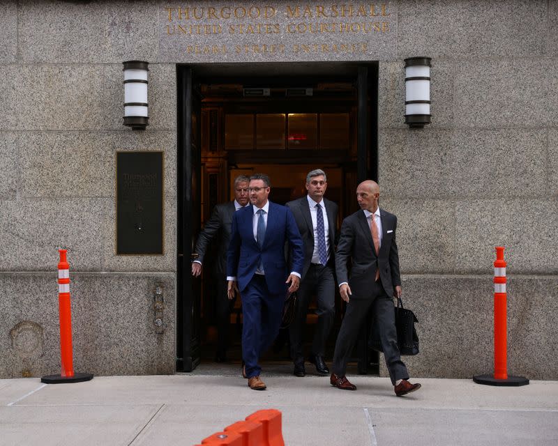 Trevor Milton, founder and former-CEO of Nikola Corp., departs the Thurgood Marshall United States Courthouse in New York