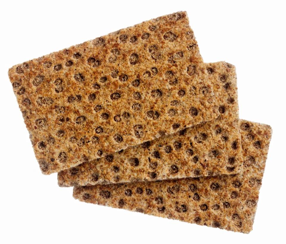 Three pieces of Ryvita crispbread, which are no longer available at Woolworths and Coles