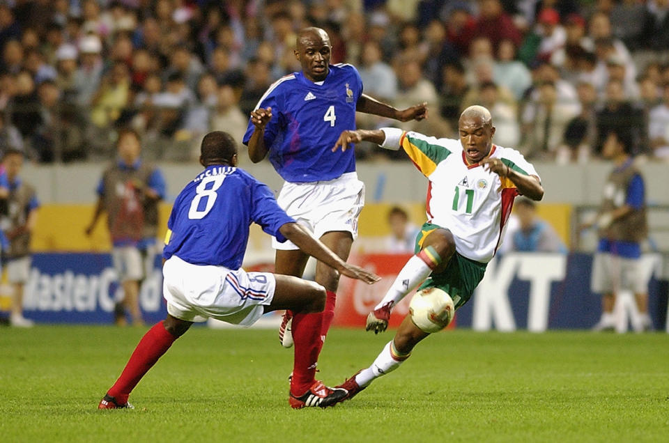 El Hadji Diouf in action for Senegal against France