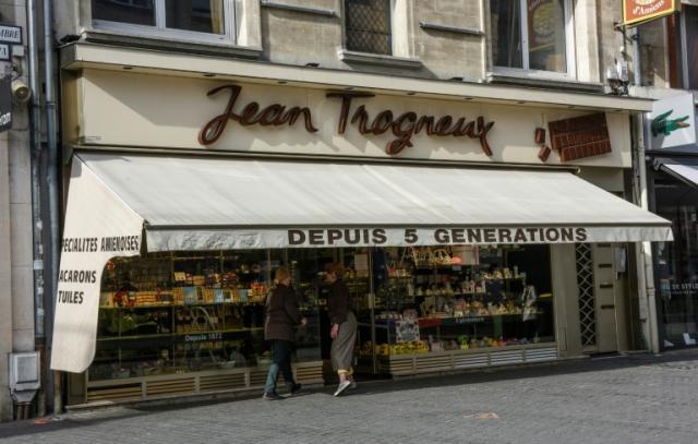 The Jean Trogneux chocolate shop in Amiens, northern France, seen in 2017