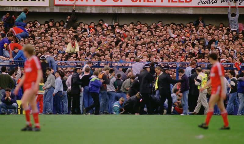 Foto de archivo de la tragedia de Hillsborough en el choque entre Liverpool y Nottingham Forest