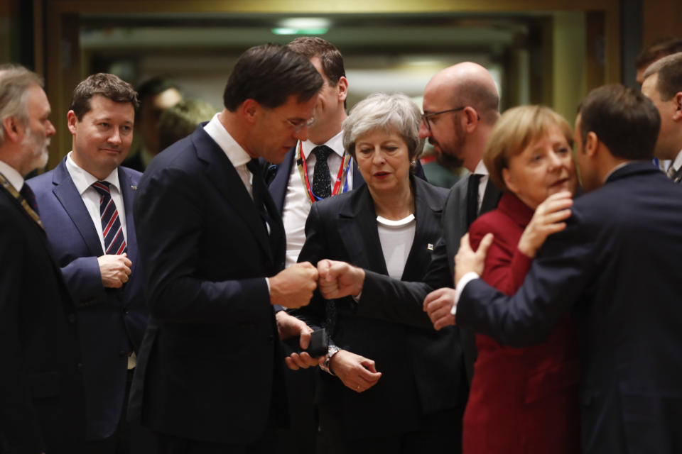 <em>Summit – Mrs May has travelled to Brussels to meet with EU leaders (Picture: AP/Alastair Grant)</em>