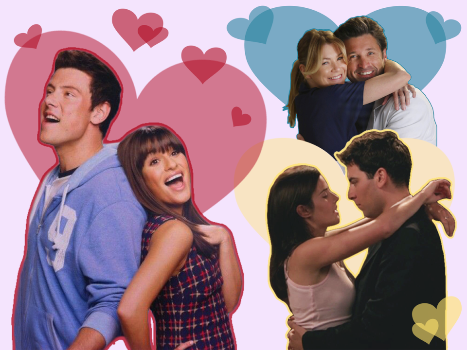 Glee’s Finn and Rachel, How I Met Your Mother’s Ted and Robin and Grey’s Anatomy’s Meredith and Derek (Fox, CBS and ABC)