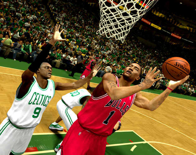 <b>NBA 2K13</b><br> Xbox 360, PS3, Wii U<br> ESRB rating: Everyone <br><br> The NBA season is already underway, but this league-leading basketball sim lets gamers decide how it all plays out. New dribbling mechanics make handling the ball easier than ever before, while the game's impeccable visuals will have passers-by wondering whether or not it's the real deal. <br><a href="http://www.amazon.com/NBA-2K13-Xbox-360/dp/B007M6W38W/ref=sr_1_1_title_0?s=videogames&ie=UTF8&qid=1353037328&sr=1-1&keywords=nba+2k13" rel="nofollow noopener" target="_blank" data-ylk="slk:Buy from Amazon;elm:context_link;itc:0;sec:content-canvas" class="link ">Buy from Amazon</a>