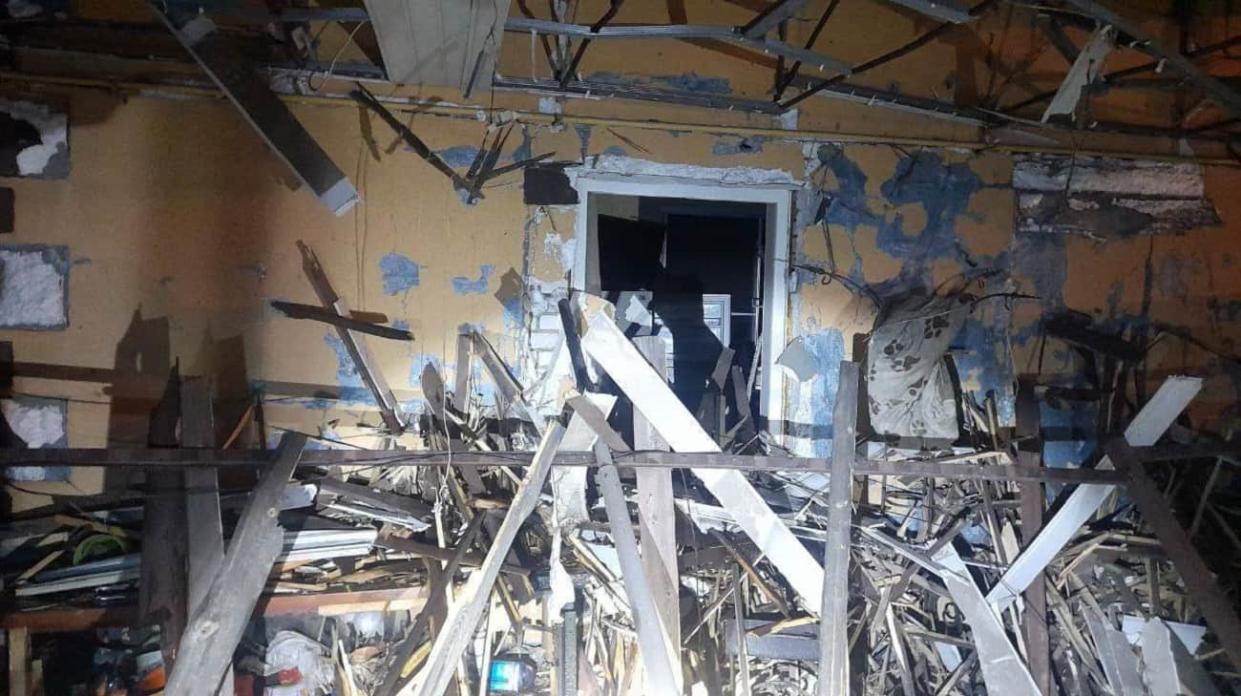 A destroyed house in Zaporizhzhia. Photo: Ivan Fedorov