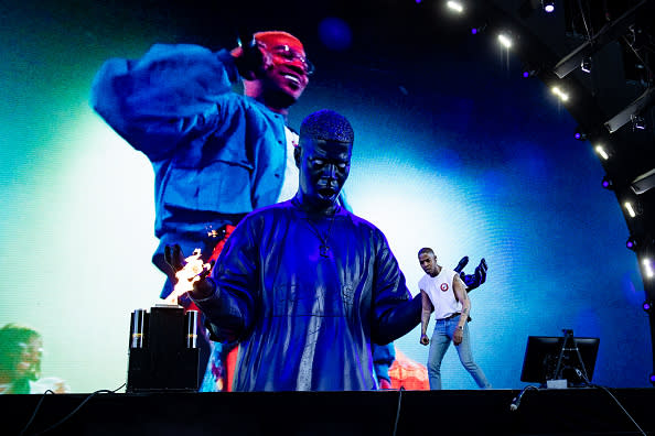 INDIO, CALIFORNIA – APRIL 21: (FOR EDITORIAL USE ONLY) Kid Cudi performs during the 2024 Coachella Valley Music and Arts Festival – Weekend 2 – Day 3 at Empire Polo Club on April 21, 2024 in Indio, California. (Photo by Timothy Norris/Getty Images for Coachella)