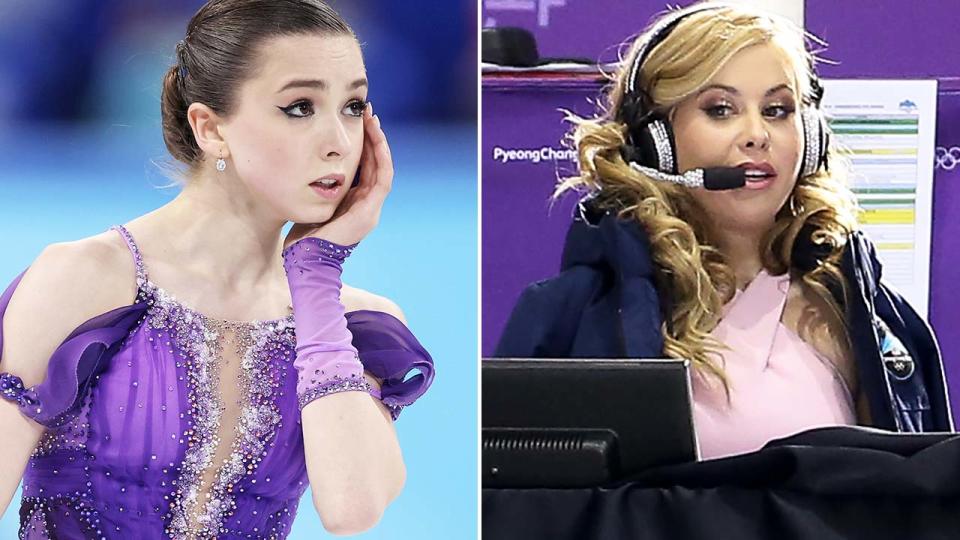 Tara Lapinski and Kamila Valieva, pictured here at the Winter Olympics.