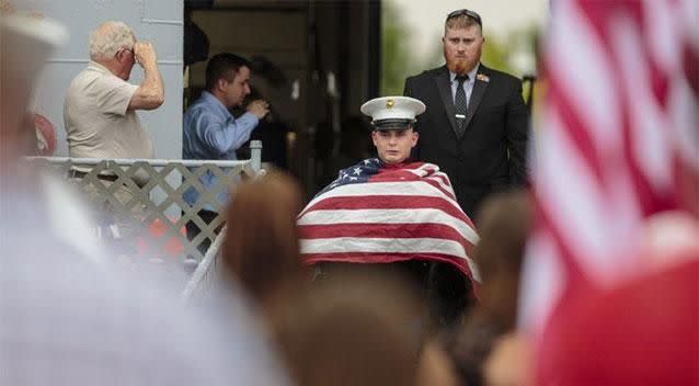 Cena received full military honours at his funeral. Photo: AP