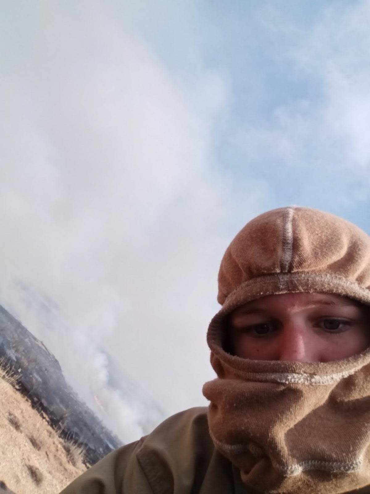 PHOTO: Gage Hardman, a junior volunteer firefighter with the Hoover Volunteer Fire Department in Pampa, Texas, helped to fight the state's raging wildfire. (Gage Hardman)